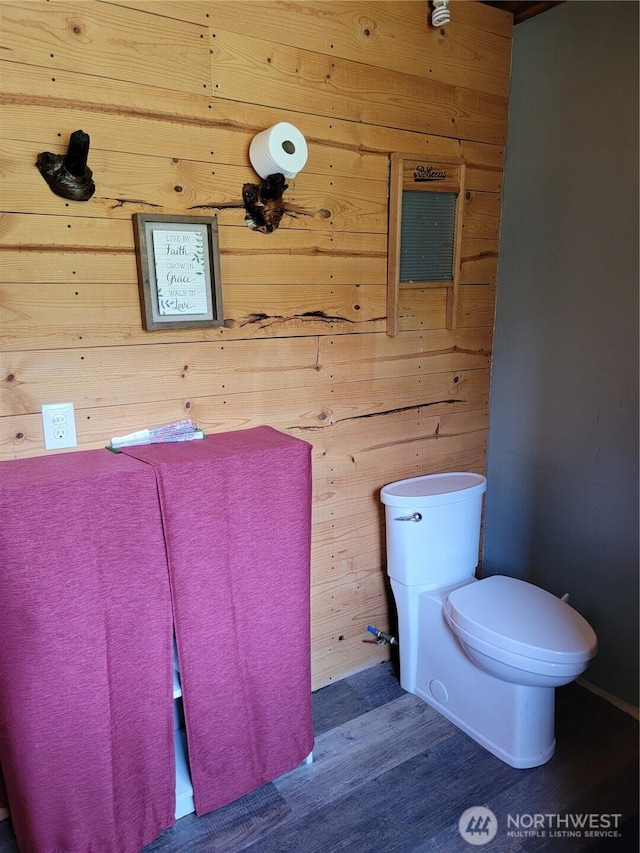 466 Sqove Rd, Wauconda, WA 98859 - bathroom with wooden walls and wood finished floors