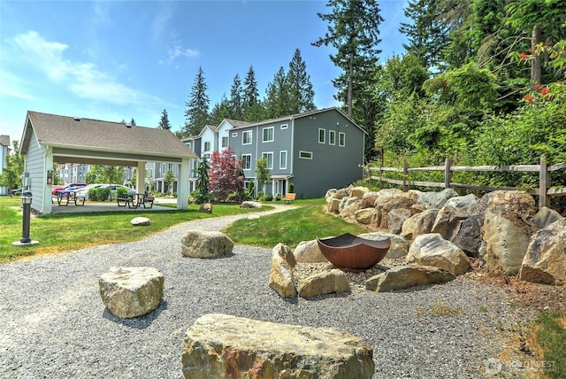 2014 101st Ave SE Unit 6, Lake Stevens, WA 98258 - view of grassy yard featuring a gazebo