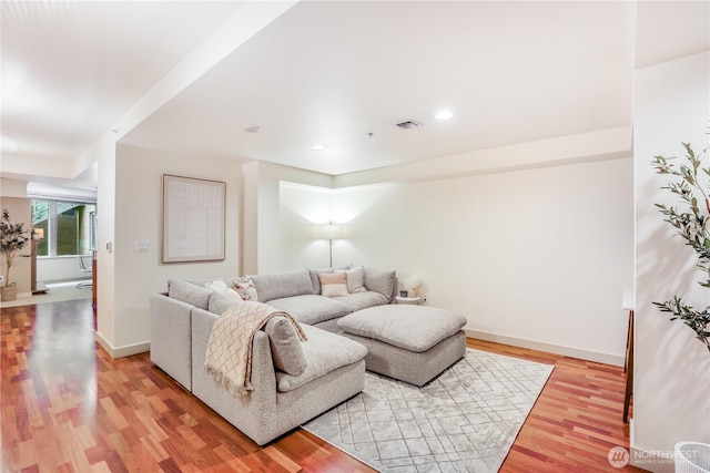10650 NE 9th Pl Unit 3208, Bellevue, WA 98004 - living area featuring light wood-style flooring and recessed lighting