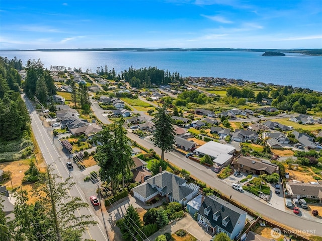 1021 N Sunset Dr, Camano Island, WA 98282 - aerial view of residential area with a nearby body of water