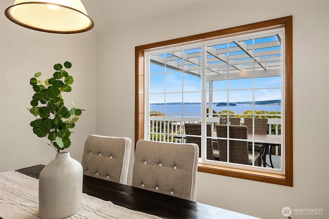 1021 N Sunset Dr, Camano Island, WA 98282 - dining area with a water view
