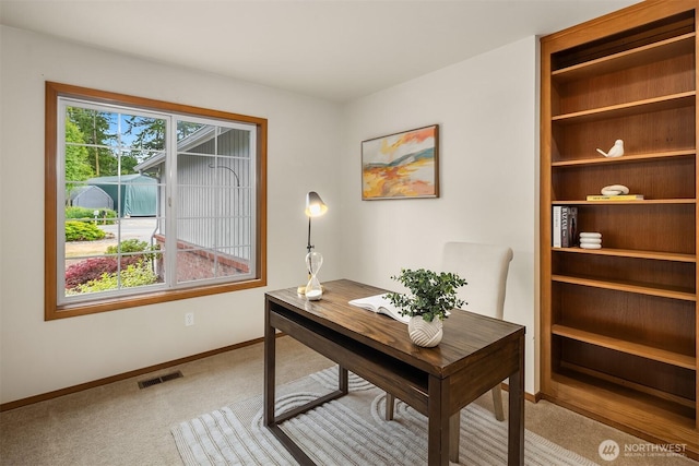 1021 N Sunset Dr, Camano Island, WA 98282 - carpeted office featuring baseboards