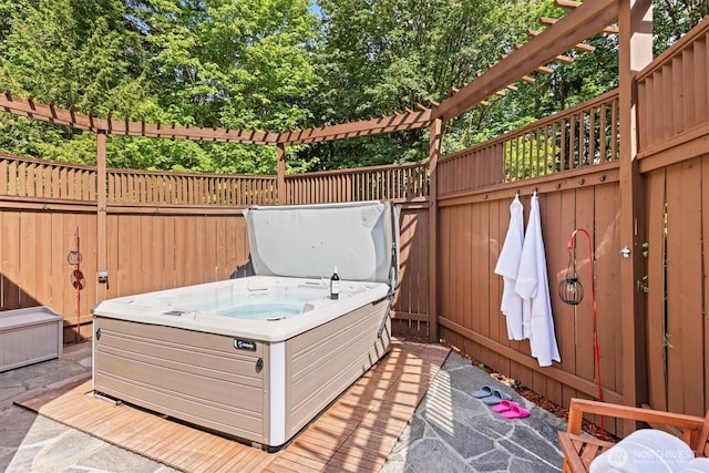 3303 Gravelly Beach Loop NW, Olympia, WA 98502 - wooden terrace featuring a hot tub