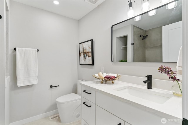 12804 NE 139th Ct, Kirkland, WA 98034 - bathroom featuring vanity, a shower, and tile patterned floors