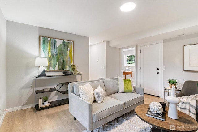 12804 NE 139th Ct, Kirkland, WA 98034 - living area with light wood-style floors and baseboards