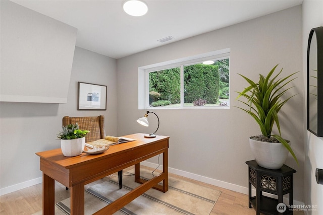 12804 NE 139th Ct, Kirkland, WA 98034 - office featuring baseboards and light wood-style floors
