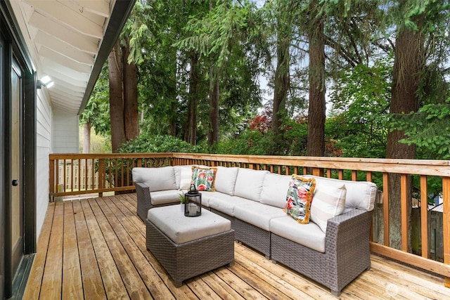 12804 NE 139th Ct, Kirkland, WA 98034 - wooden terrace with an outdoor living space