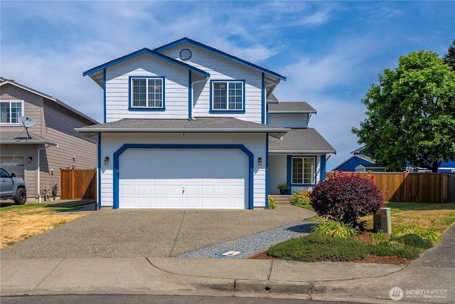 4517 35th St NE, Tacoma, WA 98422 - traditional-style home with driveway, an attached garage, and a shingled roof