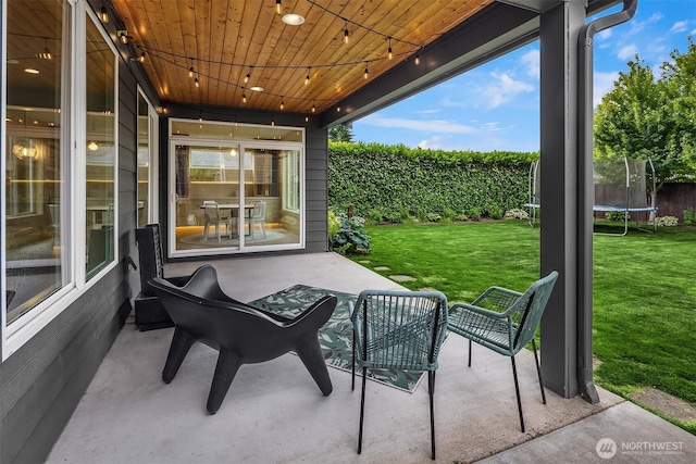 8411 202nd St SW, Edmonds, WA 98026 - view of patio / terrace featuring a trampoline