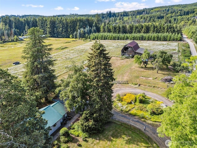 3381 Centralia Alpha Rd, Onalaska, WA 98570 - aerial view of sparsely populated area featuring a heavily wooded area