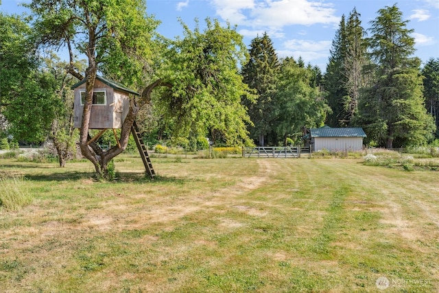 3381 Centralia Alpha Rd, Onalaska, WA 98570 - view of yard with an outbuilding