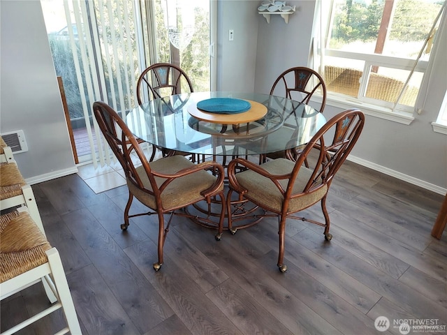 416 S Bel Air Loop SW, Ocean Shores, WA 98569 - dining space featuring healthy amount of natural light and dark wood-style floors