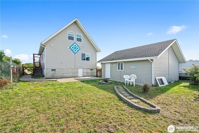 416 S Bel Air Loop SW, Ocean Shores, WA 98569 - rear view of house featuring a patio and crawl space