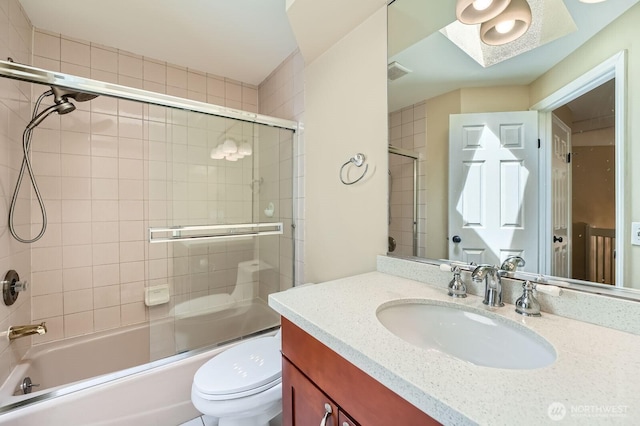 15831 Northup Way Unit 26, Bellevue, WA 98008 - bathroom with vanity and bath / shower combo with glass door
