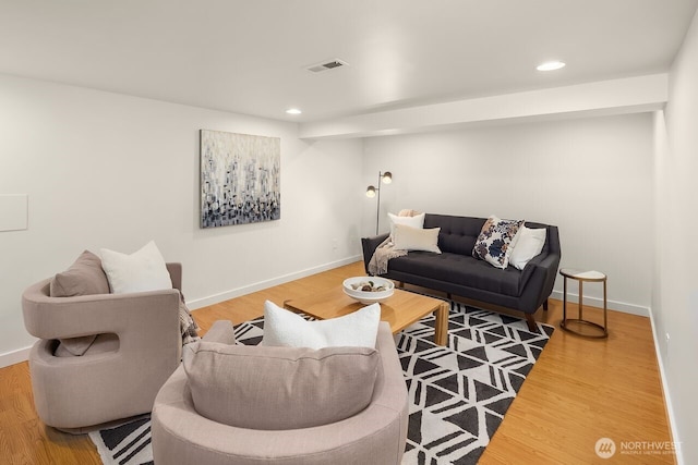 3112 NE 65th St, Seattle, WA 98115 - living room featuring wood finished floors and recessed lighting