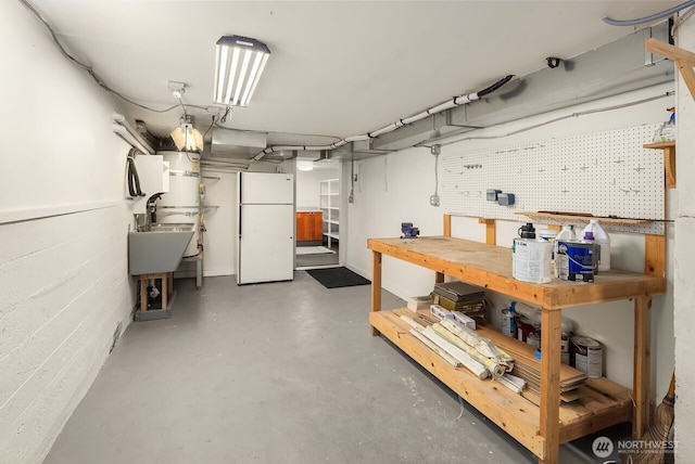 3112 NE 65th St, Seattle, WA 98115 - finished below grade area featuring a workshop area and freestanding refrigerator
