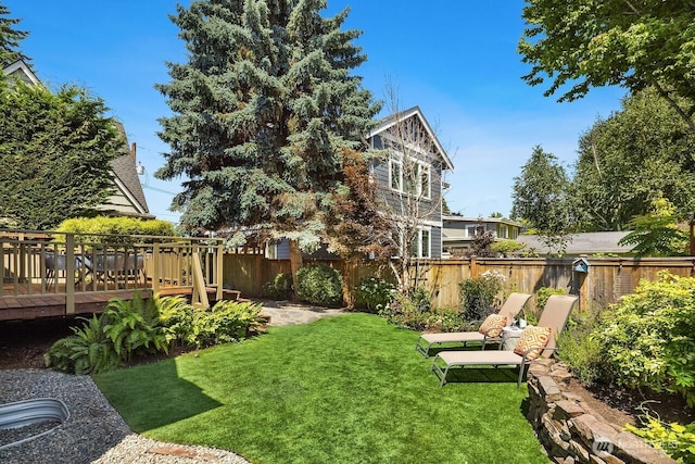 3112 NE 65th St, Seattle, WA 98115 - fenced yard featuring a wooden deck