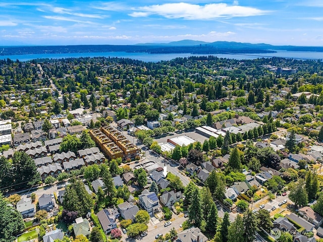 3112 NE 65th St, Seattle, WA 98115 - aerial view of property and surrounding area with a water and mountain view and nearby suburban area