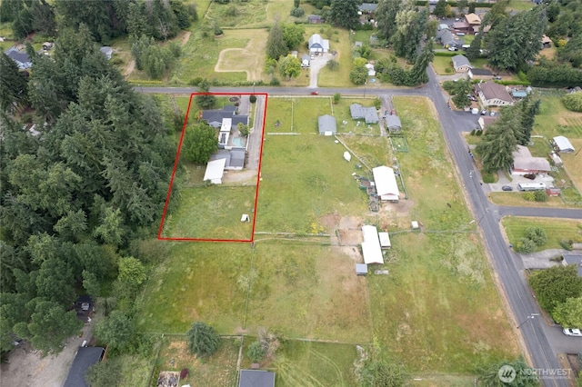 2220 91st St E, Tacoma, WA 98445 - aerial perspective of suburban area with property boundaries highlighted