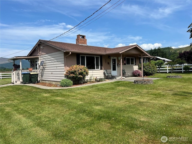 158 Skaggs Rd, Morton, WA 98356 - ranch-style home featuring a chimney and roof with shingles