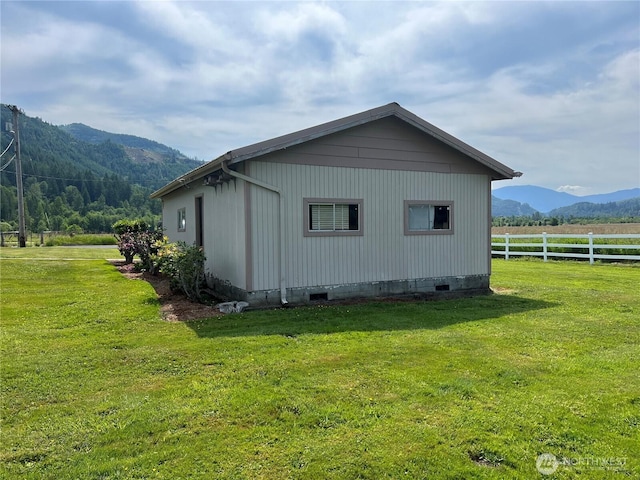 158 Skaggs Rd, Morton, WA 98356 - view of home's exterior with a mountain view and crawl space