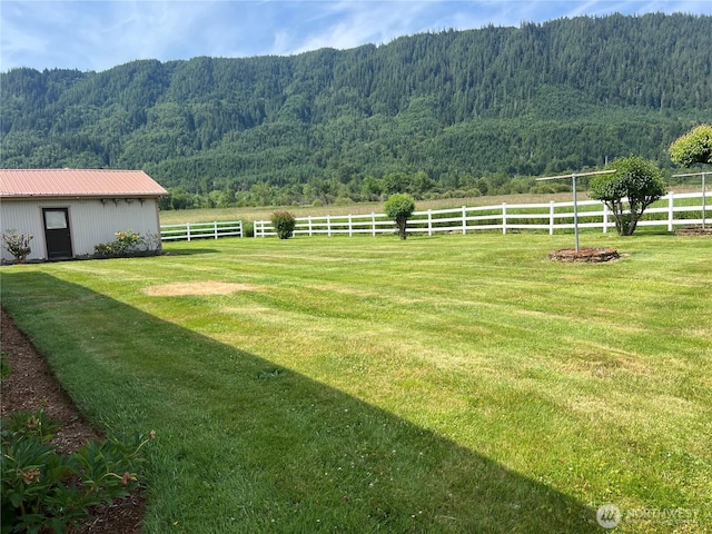 158 Skaggs Rd, Morton, WA 98356 - view of yard with a wooded view, a mountain view, and a view of rural / pastoral area