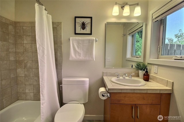 4411 Greenwood Ave N, Seattle, WA 98103 - bathroom with vanity and shower / tub combo