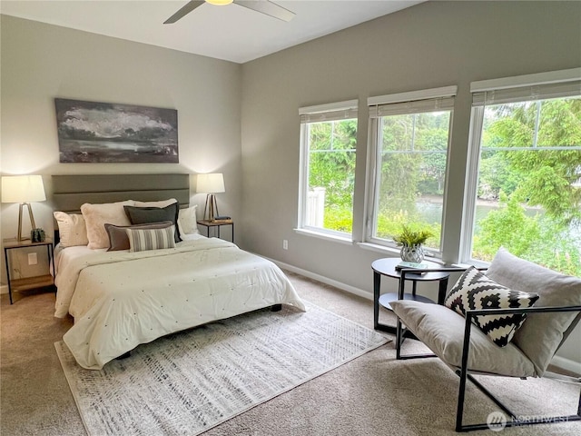 91 N Chandler Ct Unit D, Port Ludlow, WA 98365 - bedroom featuring carpet and a ceiling fan