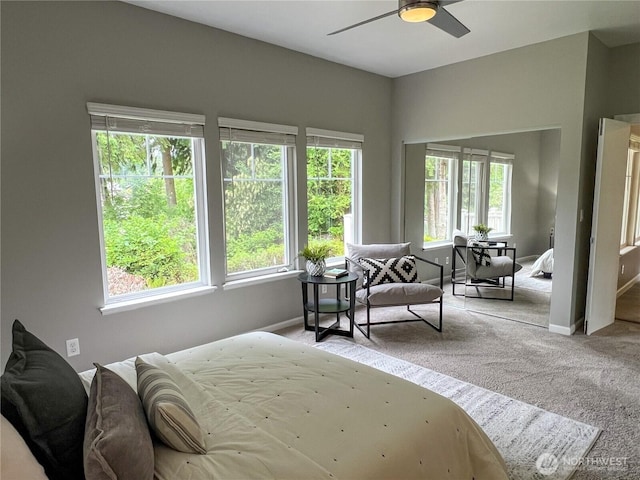 91 N Chandler Ct Unit D, Port Ludlow, WA 98365 - bedroom featuring carpet floors and a ceiling fan