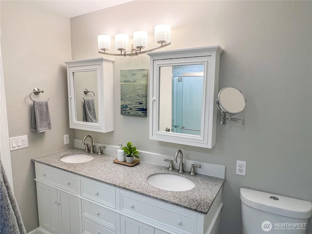 91 N Chandler Ct Unit D, Port Ludlow, WA 98365 - full bathroom featuring toilet and double vanity
