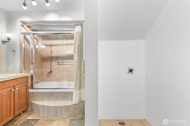 400 Sudden Valley Dr, Bellingham, WA 98229 - bathroom featuring tiled shower / bath combo and vanity