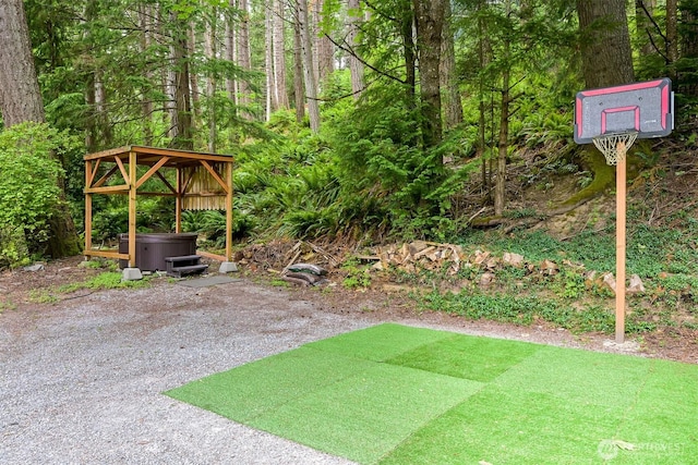 400 Sudden Valley Dr, Bellingham, WA 98229 - view of grassy yard featuring a hot tub and a gazebo