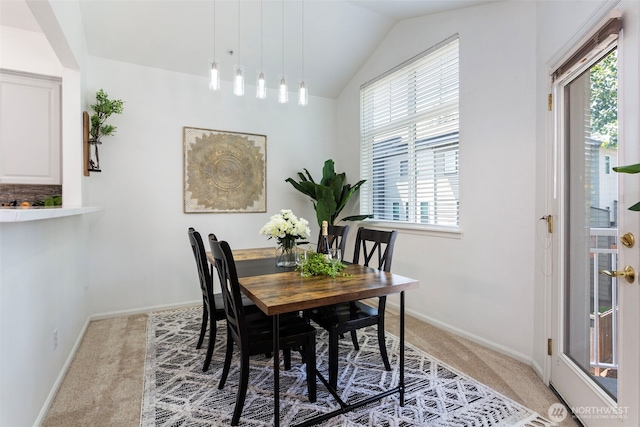 13000 Admiralty Way # D303, Everett, WA 98204 - dining area with light colored carpet and vaulted ceiling