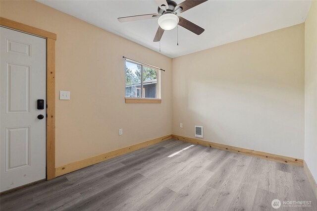 8471 Golden Valley Dr, Maple Falls, WA 98266 - spare room featuring wood finished floors and a ceiling fan