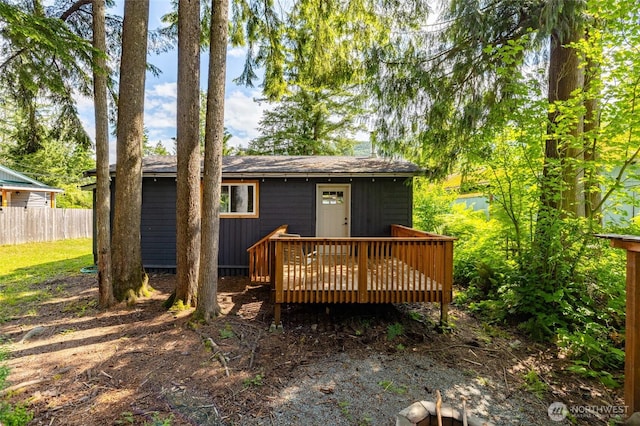 8471 Golden Valley Dr, Maple Falls, WA 98266 - rear view of property with a deck