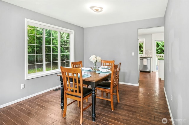 43712 SE 168th St, North Bend, WA 98045 - dining space with dark wood-style flooring and healthy amount of natural light