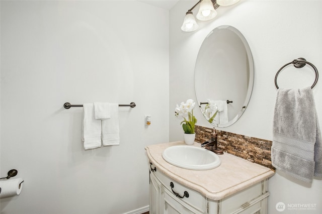 43712 SE 168th St, North Bend, WA 98045 - bathroom featuring vanity and backsplash