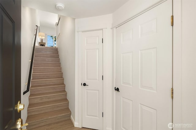 1900 132nd Ave SE Unit I-23, Bellevue, WA 98005 - staircase with wood finished floors