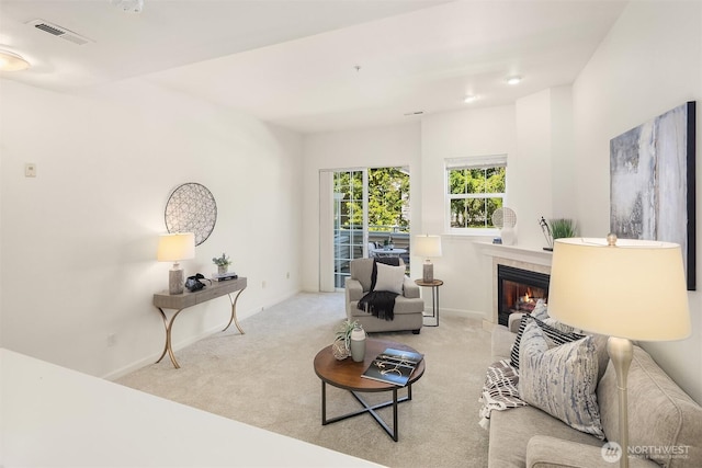 1900 132nd Ave SE Unit I-23, Bellevue, WA 98005 - living room with carpet floors and a fireplace