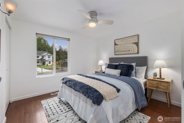 2012 SE 18th Ct, Renton, WA 98055 - bedroom with wood finished floors and ceiling fan