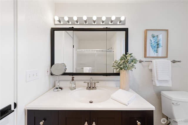 1708 24th Ct, Anacortes, WA 98221 - bathroom featuring vanity and a shower with shower door