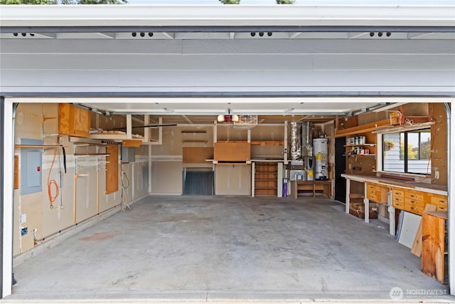 1708 24th Ct, Anacortes, WA 98221 - garage featuring gas water heater, electric panel, and a garage door opener