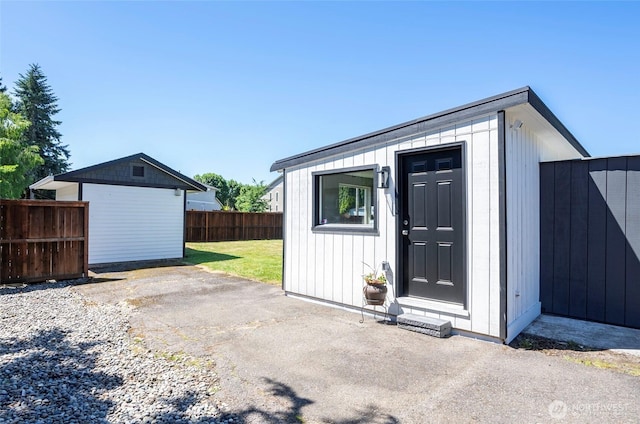 15512 Elm St E, Sumner, WA 98390 - view of shed featuring a fenced backyard
