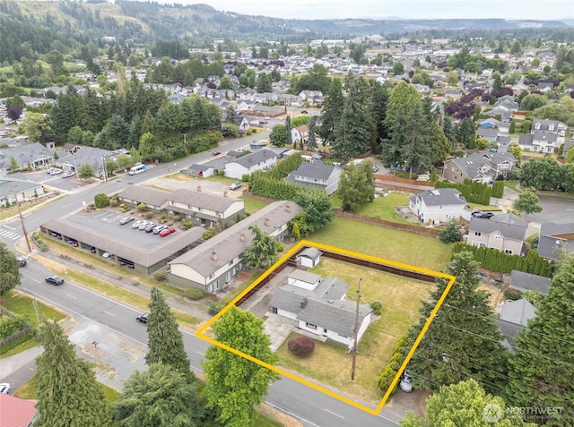 15512 Elm St E, Sumner, WA 98390 - aerial view of residential area featuring property boundaries highlighted