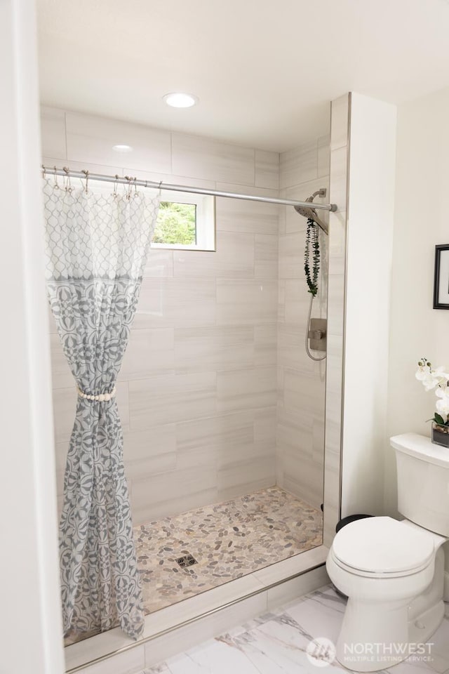 29813 L Ln, Ocean Park, WA 98640 - full bath featuring a tile shower and marble look tile flooring