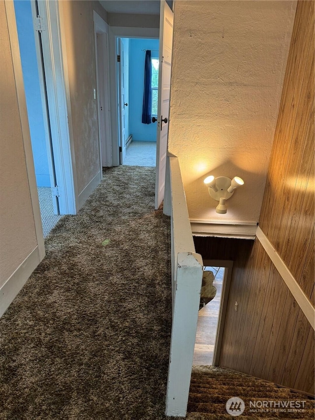 2520 Eureka Ave, Centralia, WA 98531 - corridor with carpet and wooden walls