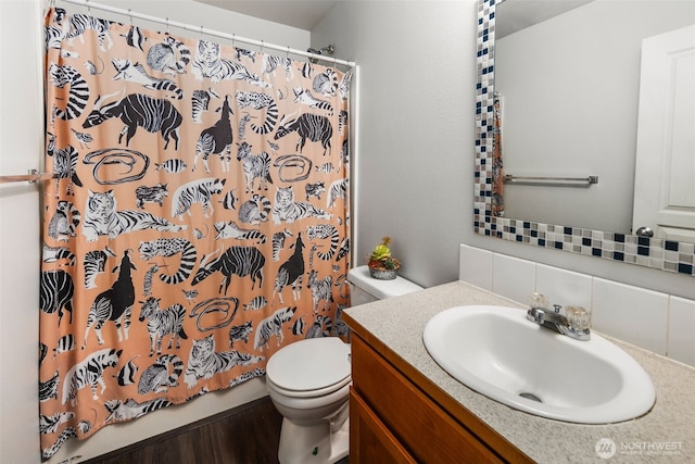 5542 55th Loop SE, Olympia, WA 98513 - full bath featuring vanity and tasteful backsplash