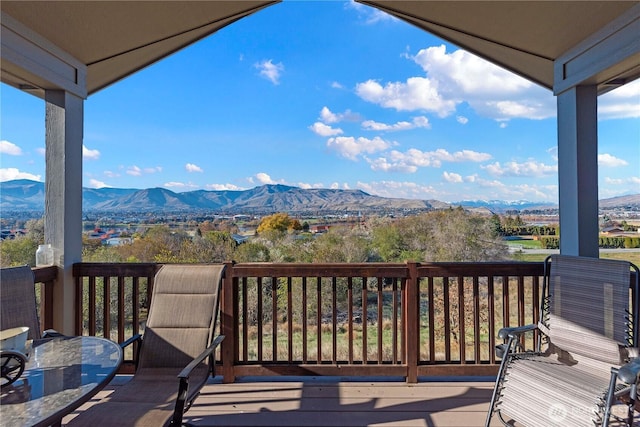 2599 NW Columbia Ave, East Wenatchee, WA 98802 - wooden deck with a mountain view