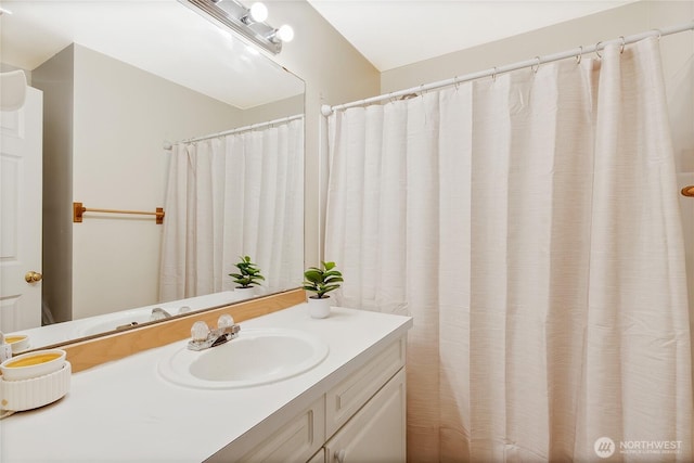 21812 41st Avenue Ct E, Spanaway, WA 98387 - full bathroom featuring vanity and a shower with curtain