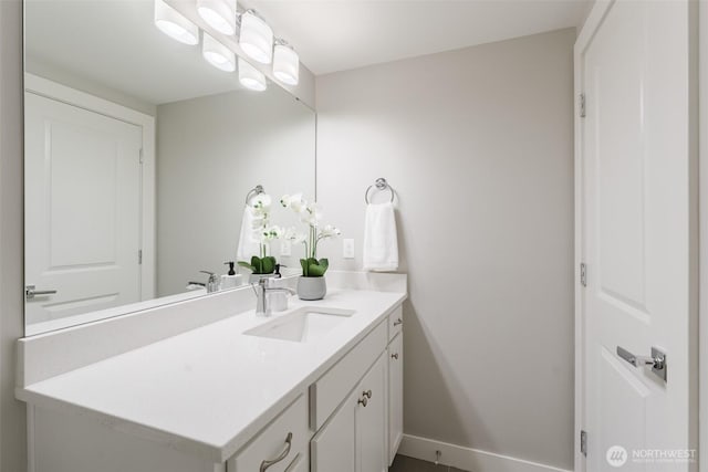 1818 36th St, Bellingham, WA 98226 - bathroom with vanity and baseboards